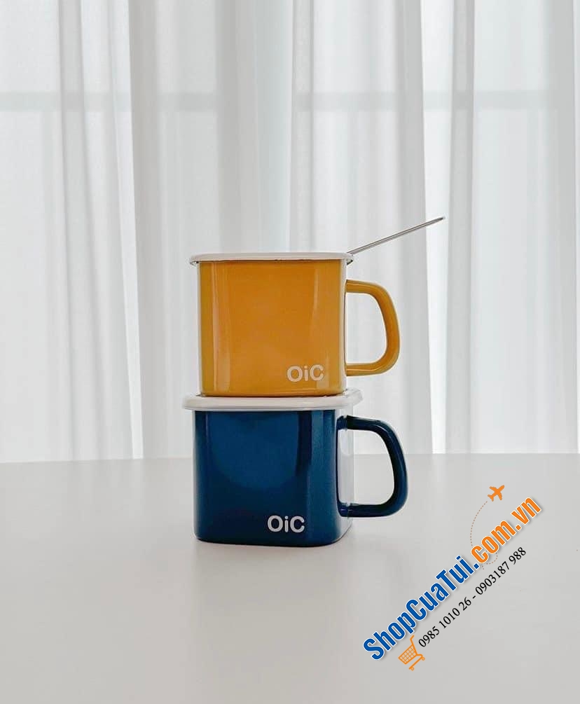 CA ĐUN TRÁNG MEN OIC 1,5L - Chiên, rán, luộc, nấu cháo, nấu canh,... tất tật gói gọn trong một chiếc ca nhỏ xinh.