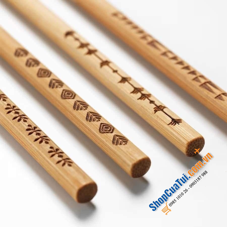 Set 4 đôi Đũa tre hàng chính hãng IKEA - thương hiệu của Thuỵ Điển - mua trực tiếp tại Đức