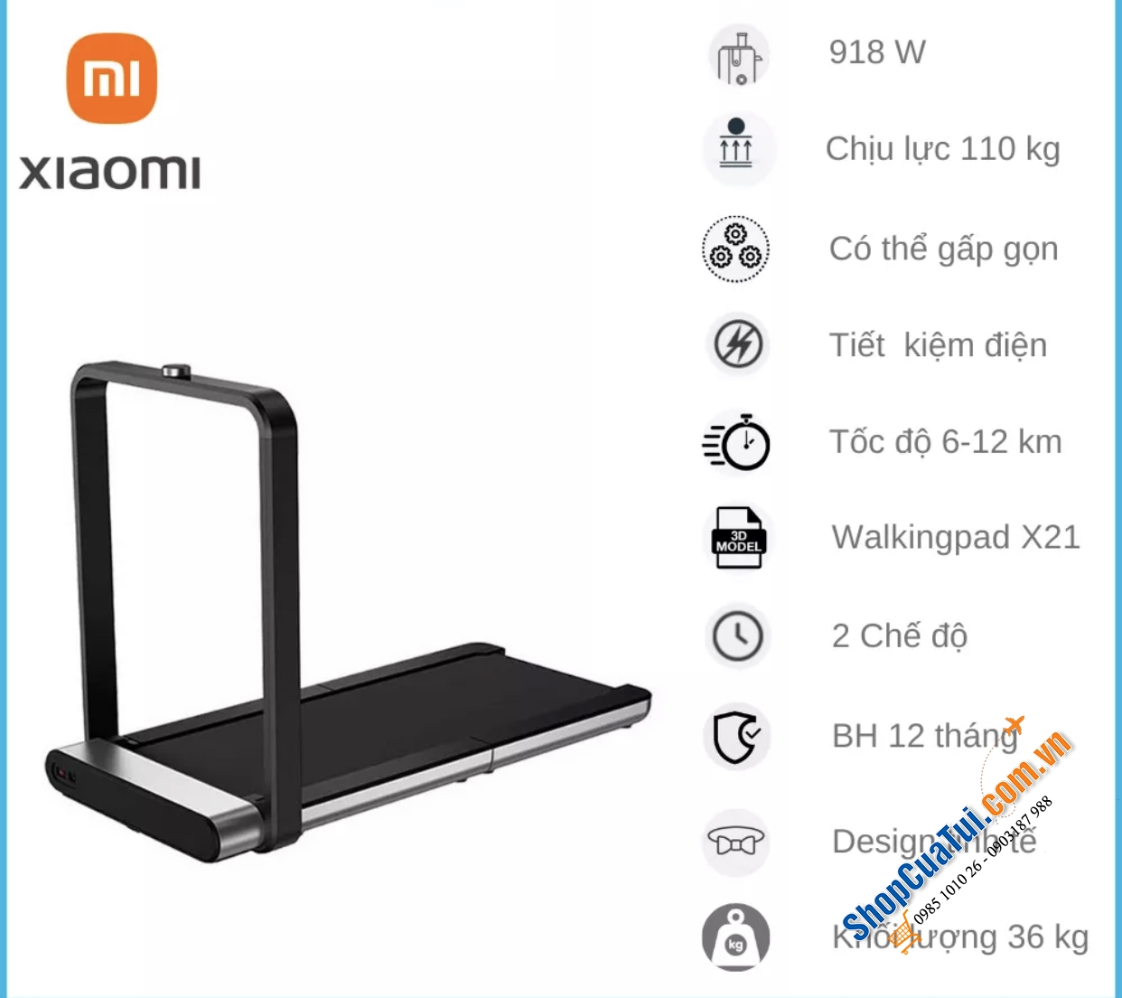 Máy chạy Kingsmith Walking Pad X21 - Trải nghiệm tập luyện hoàn hảo