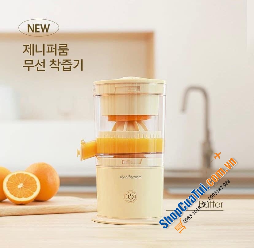 Máy vắt cam Jenniferoom Made in Korea tự động không dây - Giữ trọn vị tươi ngon từ quả mọng