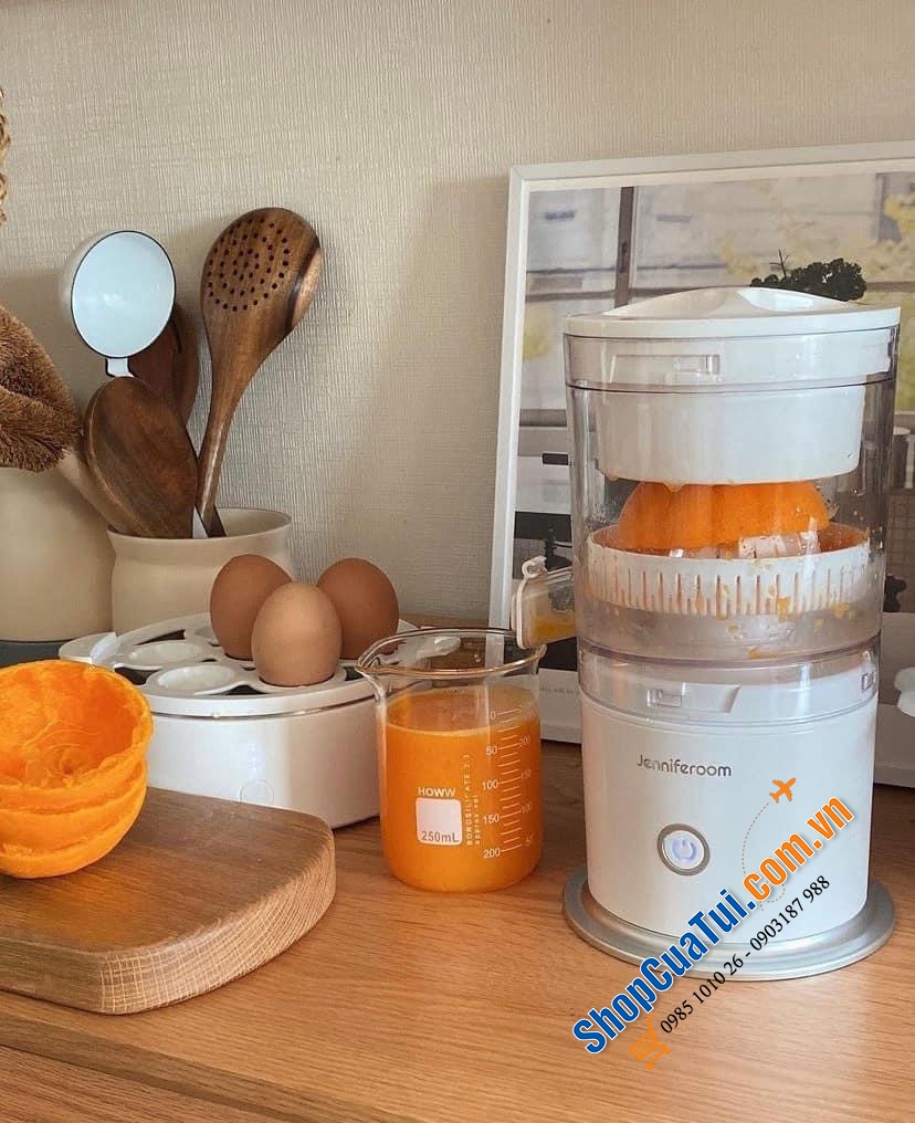 Máy vắt cam Jenniferoom Made in Korea tự động không dây - Giữ trọn vị tươi ngon từ quả mọng