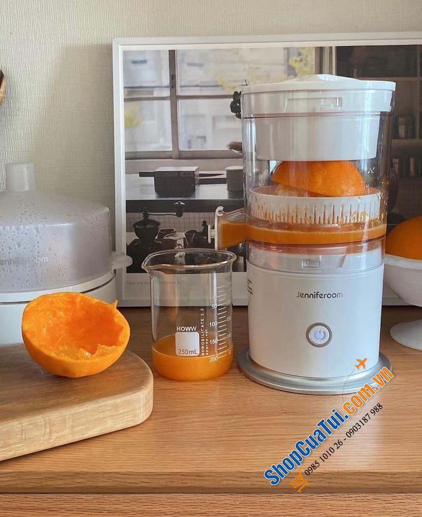 Máy vắt cam Jenniferoom Made in Korea tự động không dây - Giữ trọn vị tươi ngon từ quả mọng