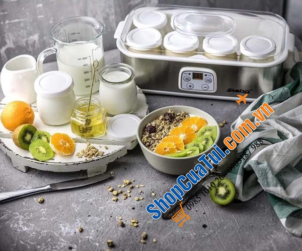 Bộ 8 hũ thuỷ tinh làm sữa shua Steba 100ml - Bộ hũ sơ cua