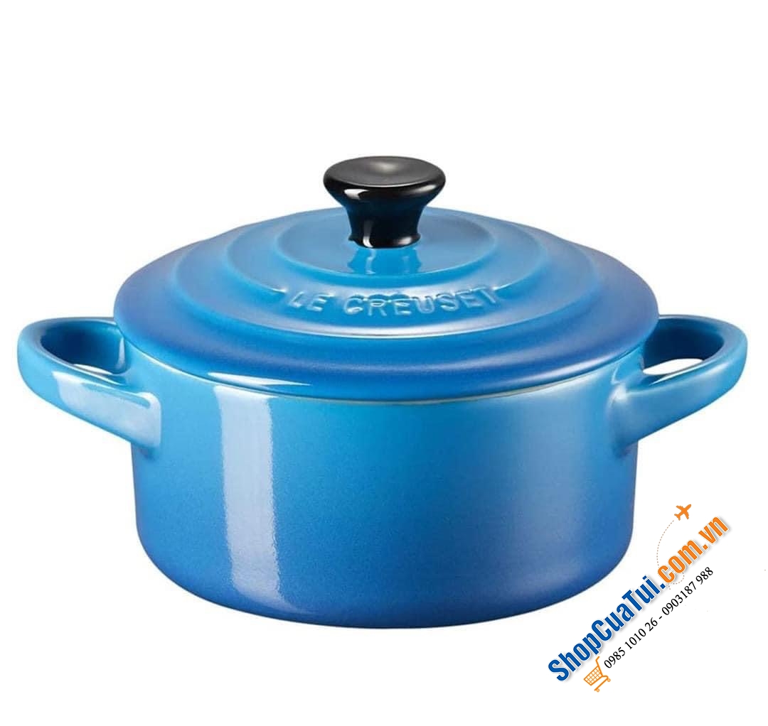 BỘ 4 NỒI MINI LE CREUSET MINI-BRATER 10cm BLUE MARSEILLE - MÀU XANH DƯƠNG.