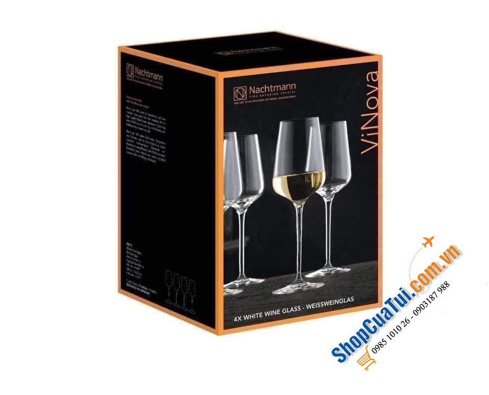 4 ly vang trắng 380ml Nachtmann ViNova 98074.