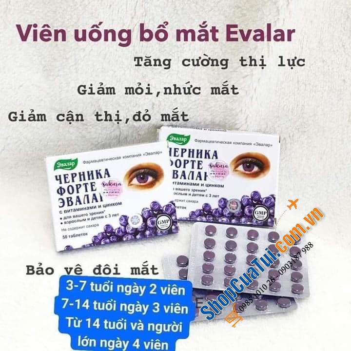 VIÊN UỐNG BỔ MẮT VIỆT QUẤT CHỐNG CẬN CỦA NGA