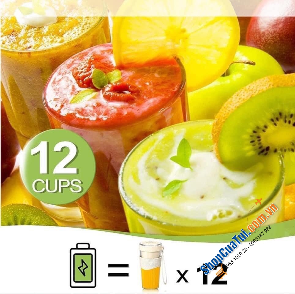 Máy xay sinh tố không dây dạng sạc mini Diyarts Homelee: xay được đá và xay nóng