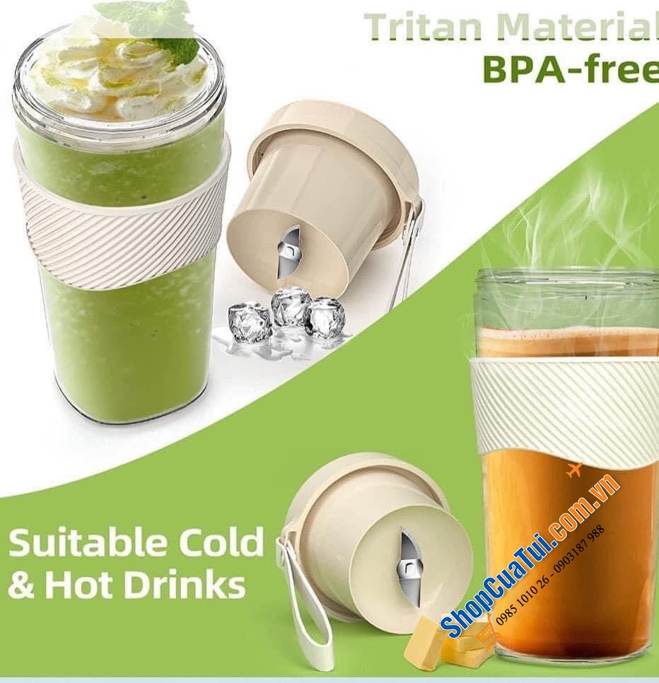 Máy xay sinh tố không dây dạng sạc mini Diyarts Homelee: xay được đá và xay nóng