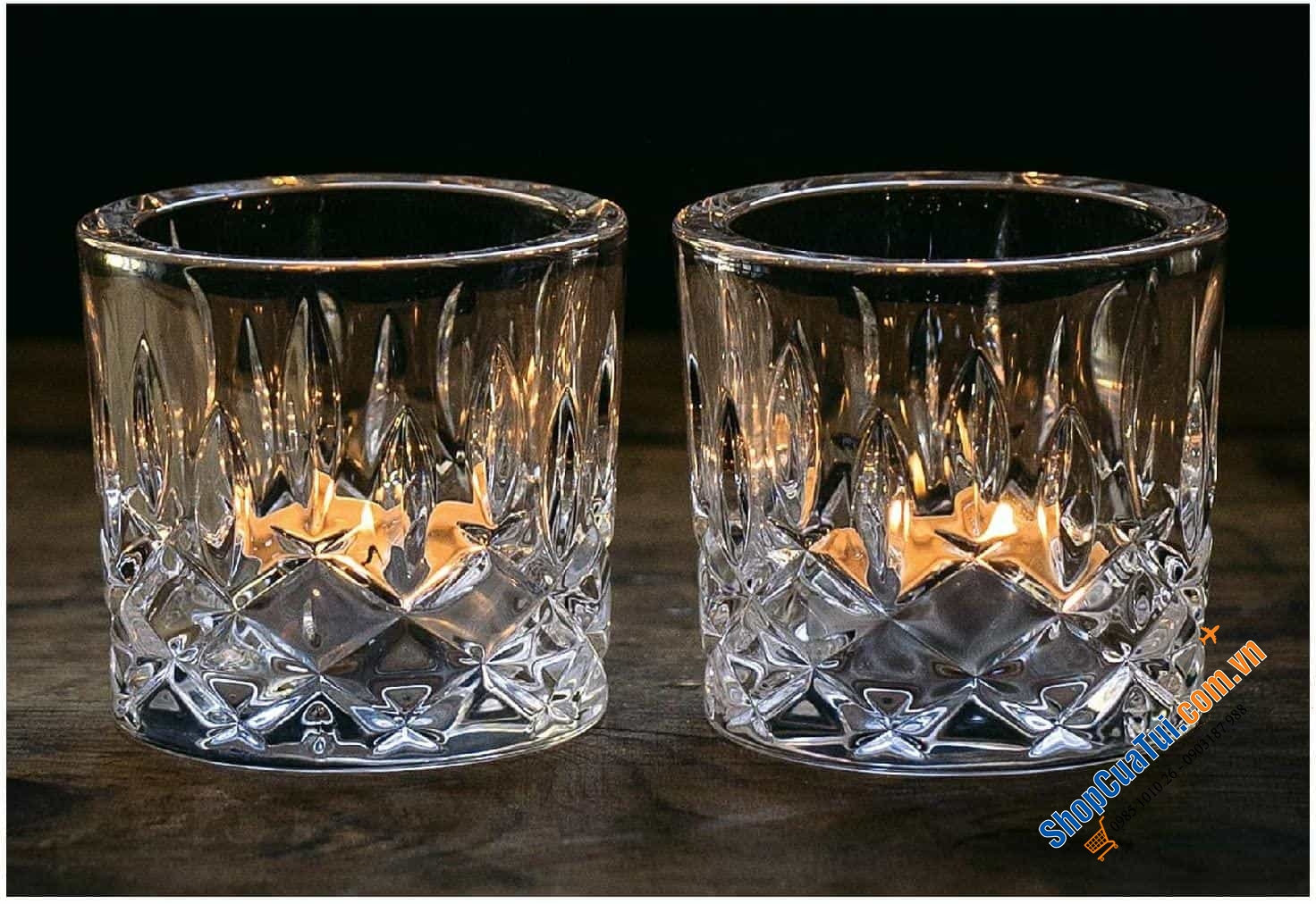 Cốc để Nến trang trí Nachtmann Noblesse MÀU KHÓI SMOKE.