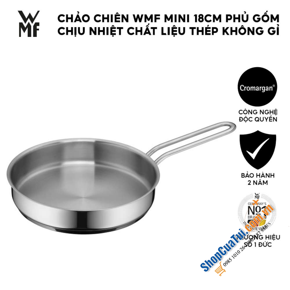 Chảo WMF inox 18cm - Chảo mini siêu xinh, chống dính tự nhiên nhẹ nhàng