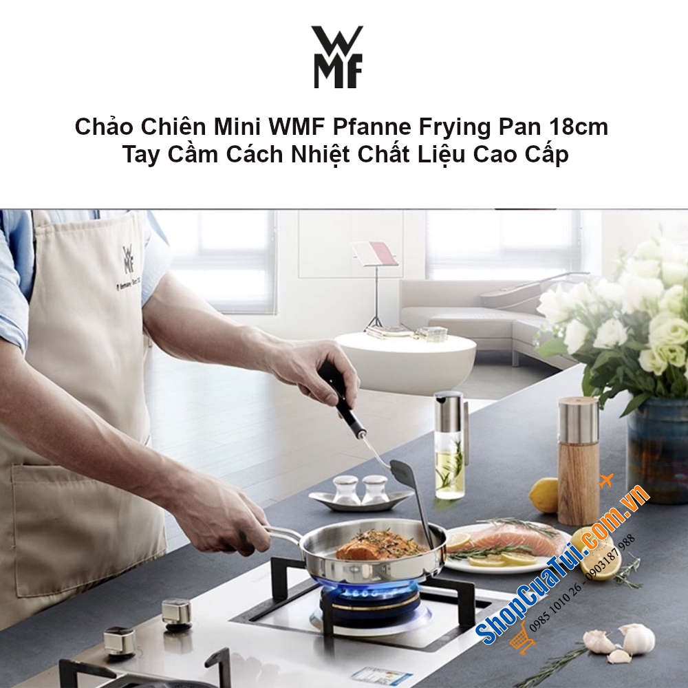 Chảo WMF inox 18cm - Chảo mini siêu xinh, chống dính tự nhiên nhẹ nhàng