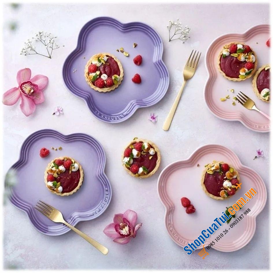 Set 5 đĩa hoa cầu vồng Le Creuset size 15cm