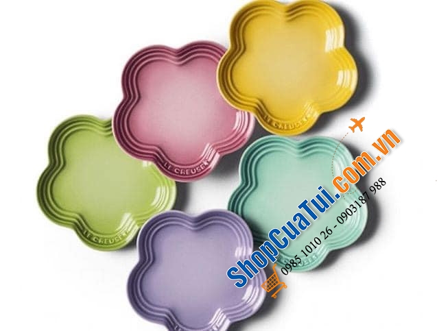 Set 5 đĩa hoa cầu vồng Le Creuset size 15cm