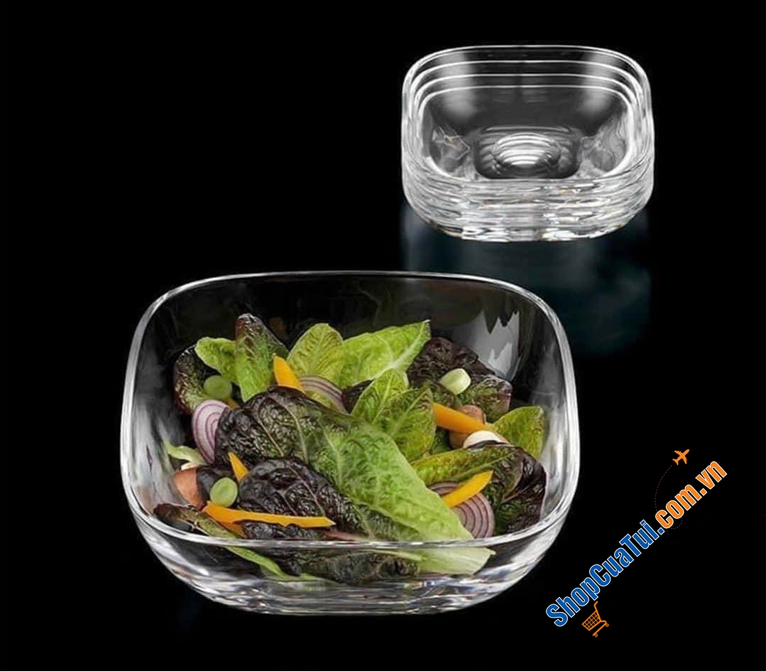 5 bát vuông trong suốt Nachtmann Domino Schalen 100630.