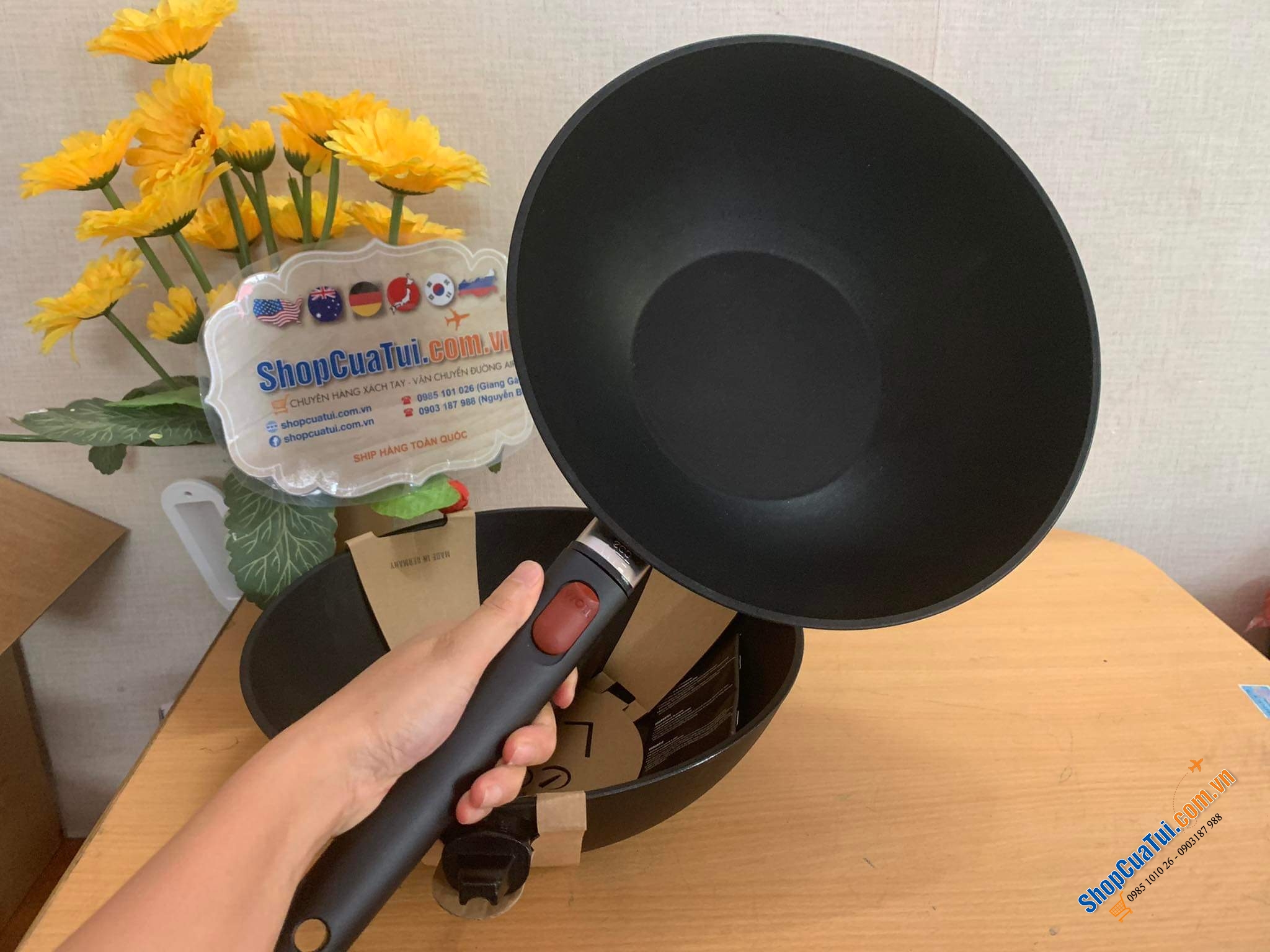 CHẢO SÂU LÒNG WOLL Eco lite wok 30cm - Made in Germany.