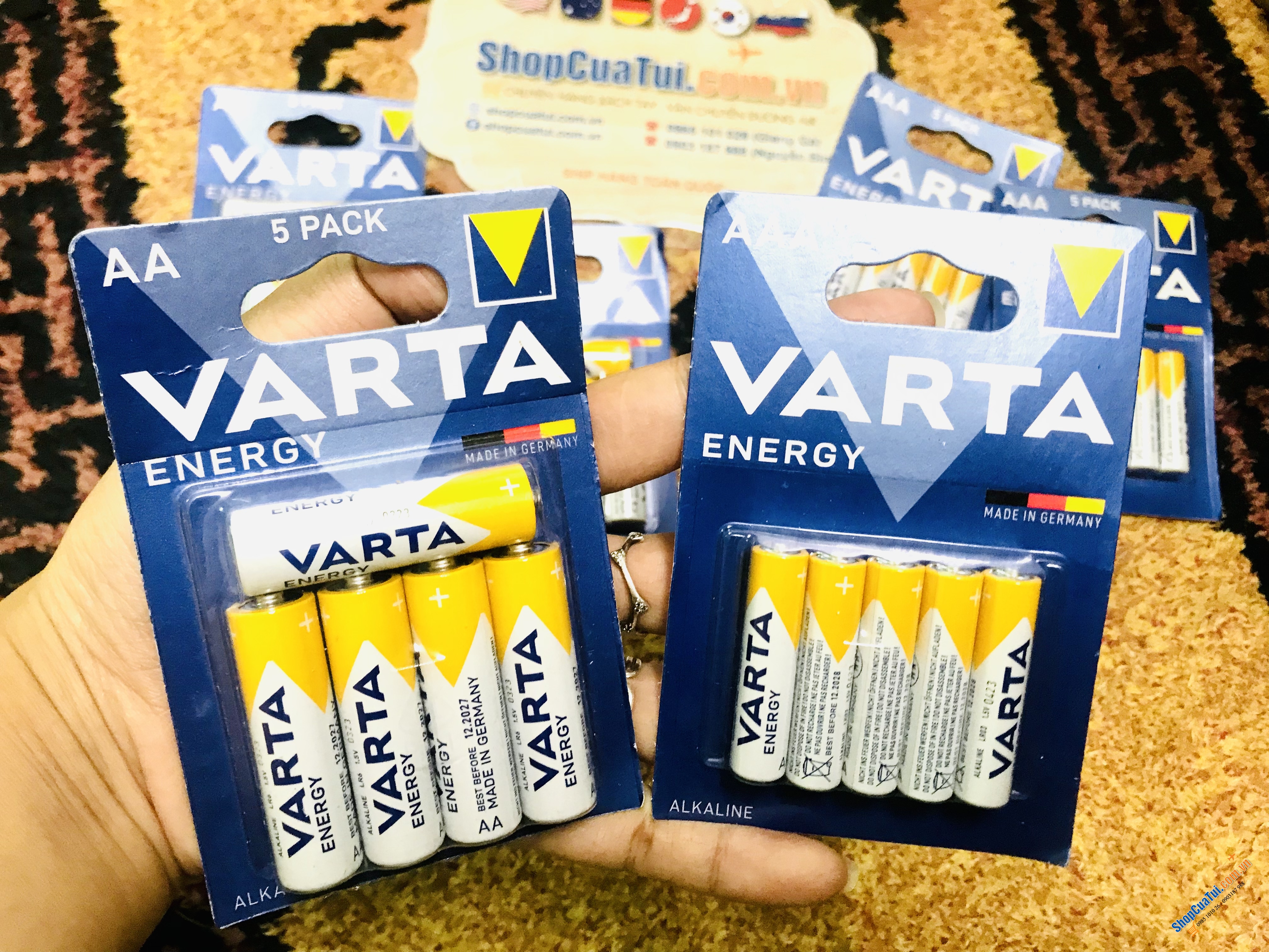 SET 5 PIN VARTA - Made in Germany - loại 2A hoặc 3A