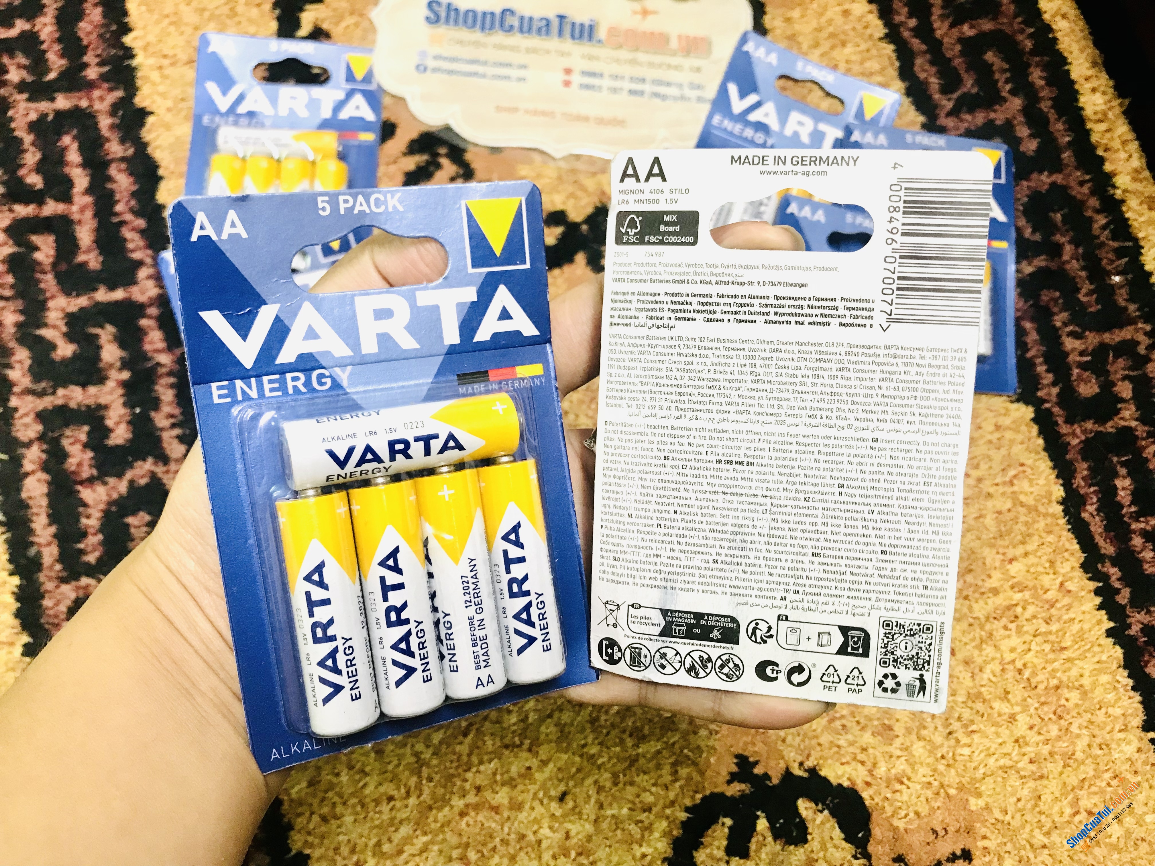 SET 5 PIN VARTA - Made in Germany - loại 2A hoặc 3A