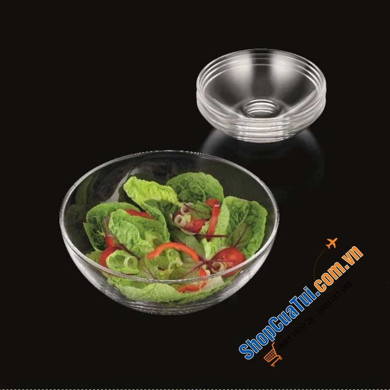 5 bát tròn pha lê trong suốt Nachtmann Vivendi Schalen.