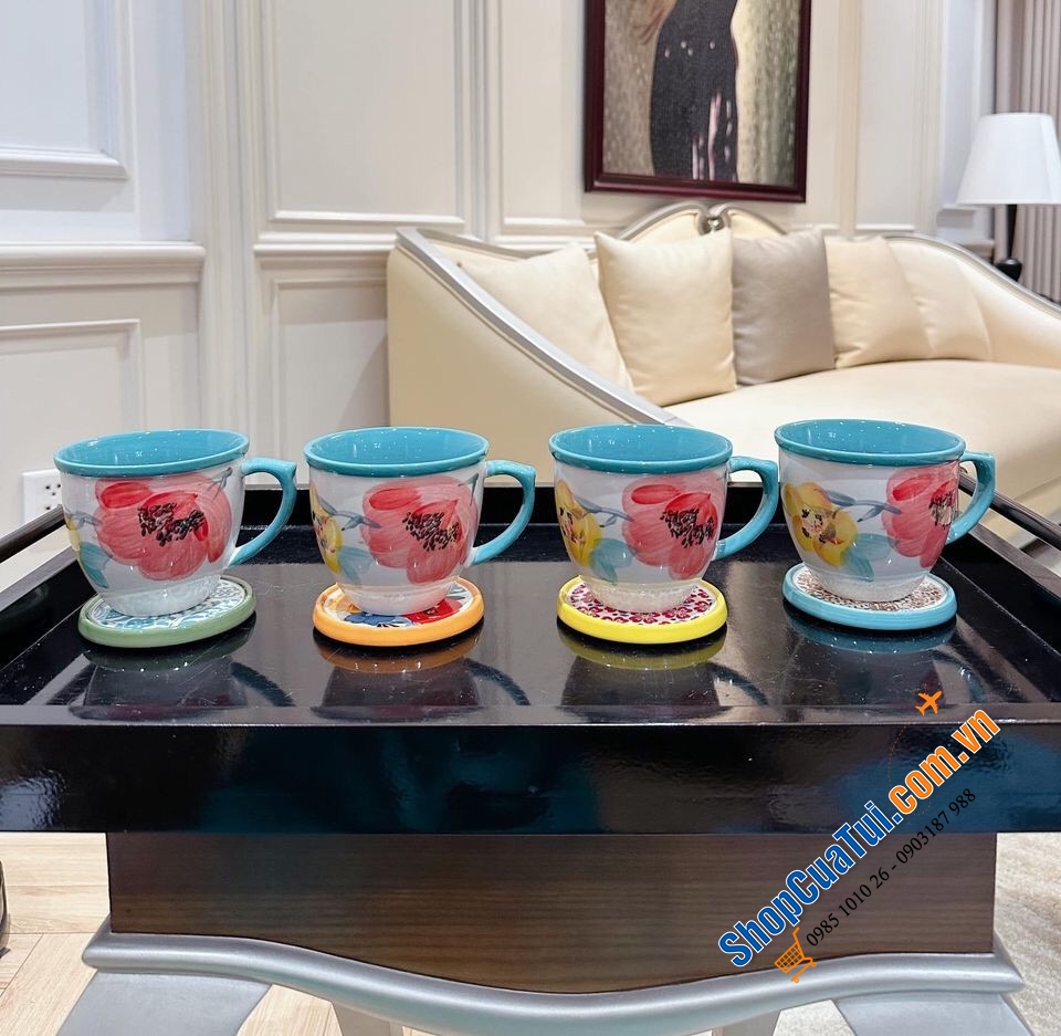 Set 4 cốc Pioneer hoạ tiết rất yêu.