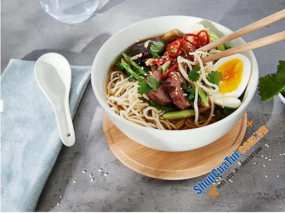 Sét bát ăn Mỳ , Phở ERNESTO®, nắp tre, 4 món.