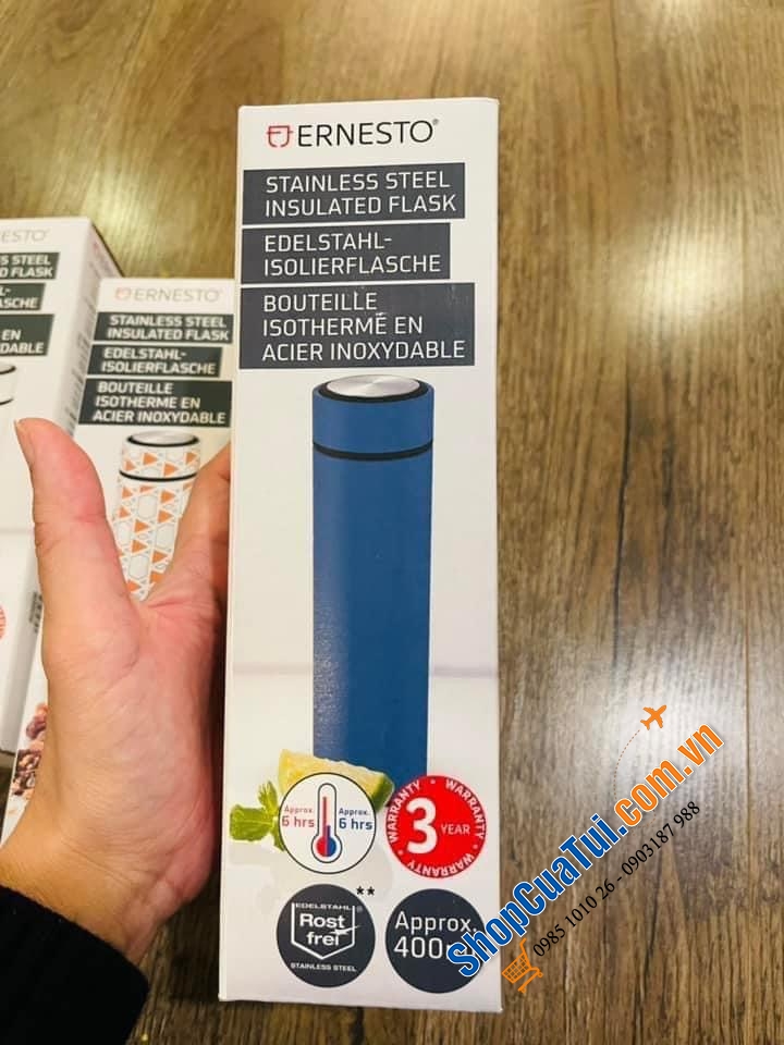 BÌNH GIỮ NHIỆT ERNESTO ĐỨC 400ml KÈM LÕI LỌC TRÀ (có thể tháo rời)