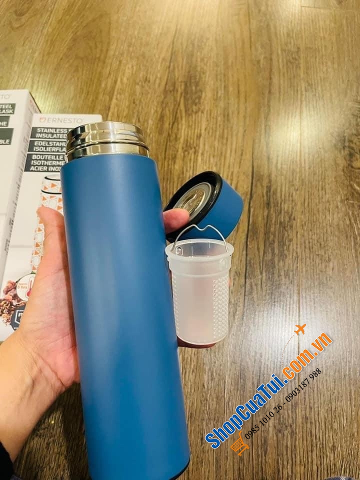 BÌNH GIỮ NHIỆT ERNESTO ĐỨC 400ml KÈM LÕI LỌC TRÀ (có thể tháo rời)