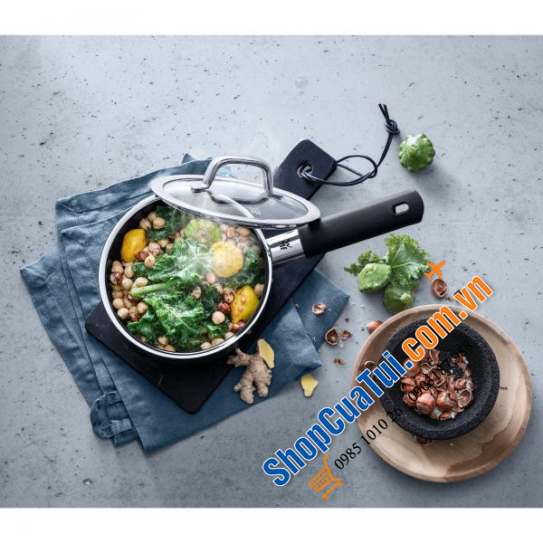 BỘ NỒI WMF FUSIONTEC FT Mineral 3 NỒI 1 QUÁNH - Màu đỏ đỗ - CAO CẤP - MADE IN GERMANY