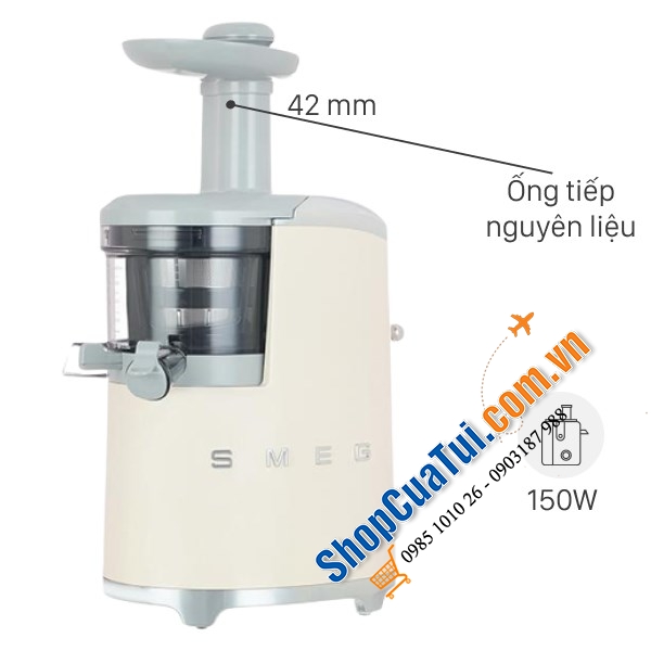 Máy Ép chậm SMEG màu kem SJF01CREU 150w