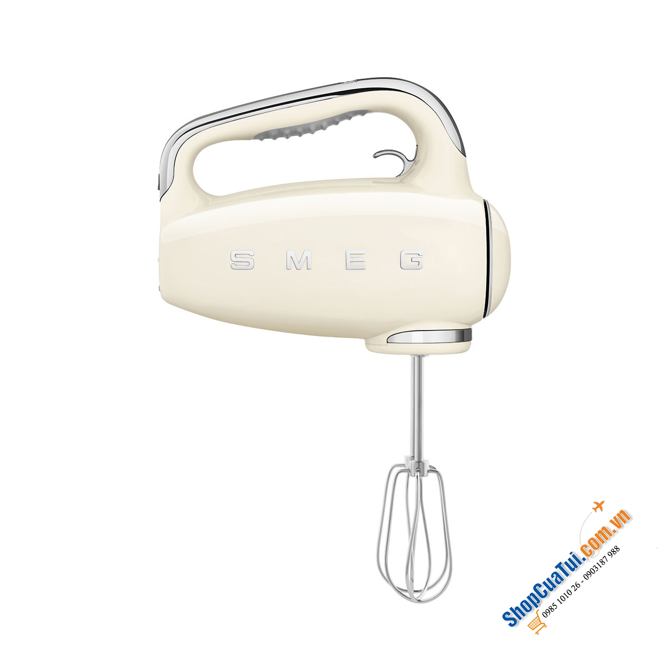 Máy đánh trứng trộn bột cầm tay SMEG HMF01CREU cream màu kem phong cách retro