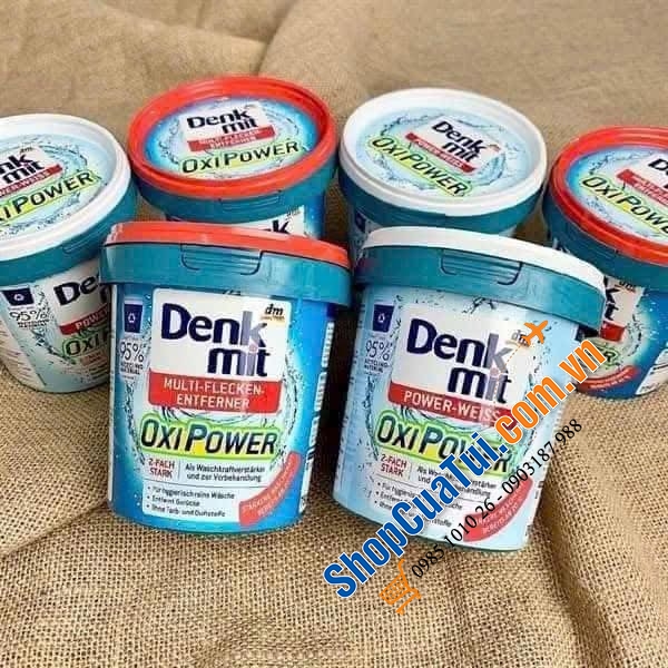 BỘT TẨY VẾT BẨN TRÊN VẢI DENKMIT OXI POWER CHO QUẦN ÁO - dùng cho đồ màu.