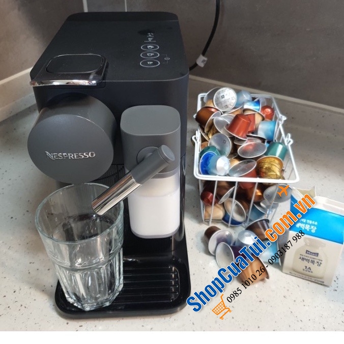 Máy pha cafe viên nén Nespresso DeLonghi Lattissima One EN 510.B, Kapselmaschine (schwarz) - màu đen