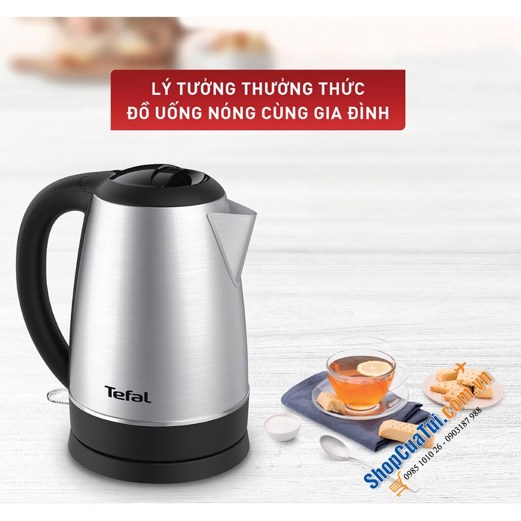 ẤM SIÊU TỐC TEFAL 1.7 LÍT KI800D68 CÔNG SUẤT 1800W - TIẾT KIỆM THỜI GIAN - TIỆN DỤNG MỖI NGÀY