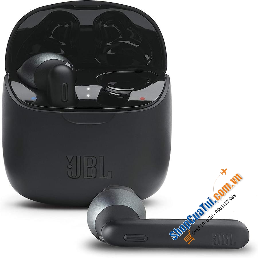 Tai nghe Bluetooth True Wireless JBL T225TWS kiểu dáng công thái học vừa vặn với khuôn tai của đa số người dùng