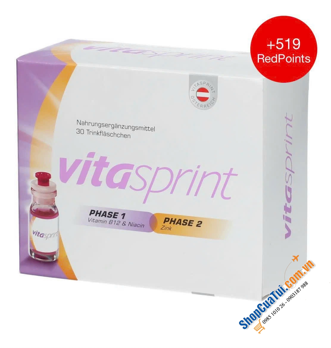 HỘP 30 ỐNG VITAMIN B12 VITASPRINT - Món quà sức khoẻ thiết thực dành tặng Ông Bà, Cha Mẹ