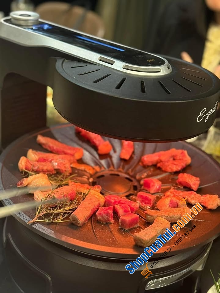 Bản điện tử: Bếp nướng xoay tròn không mùi không khói E-Grill nội địa Đức