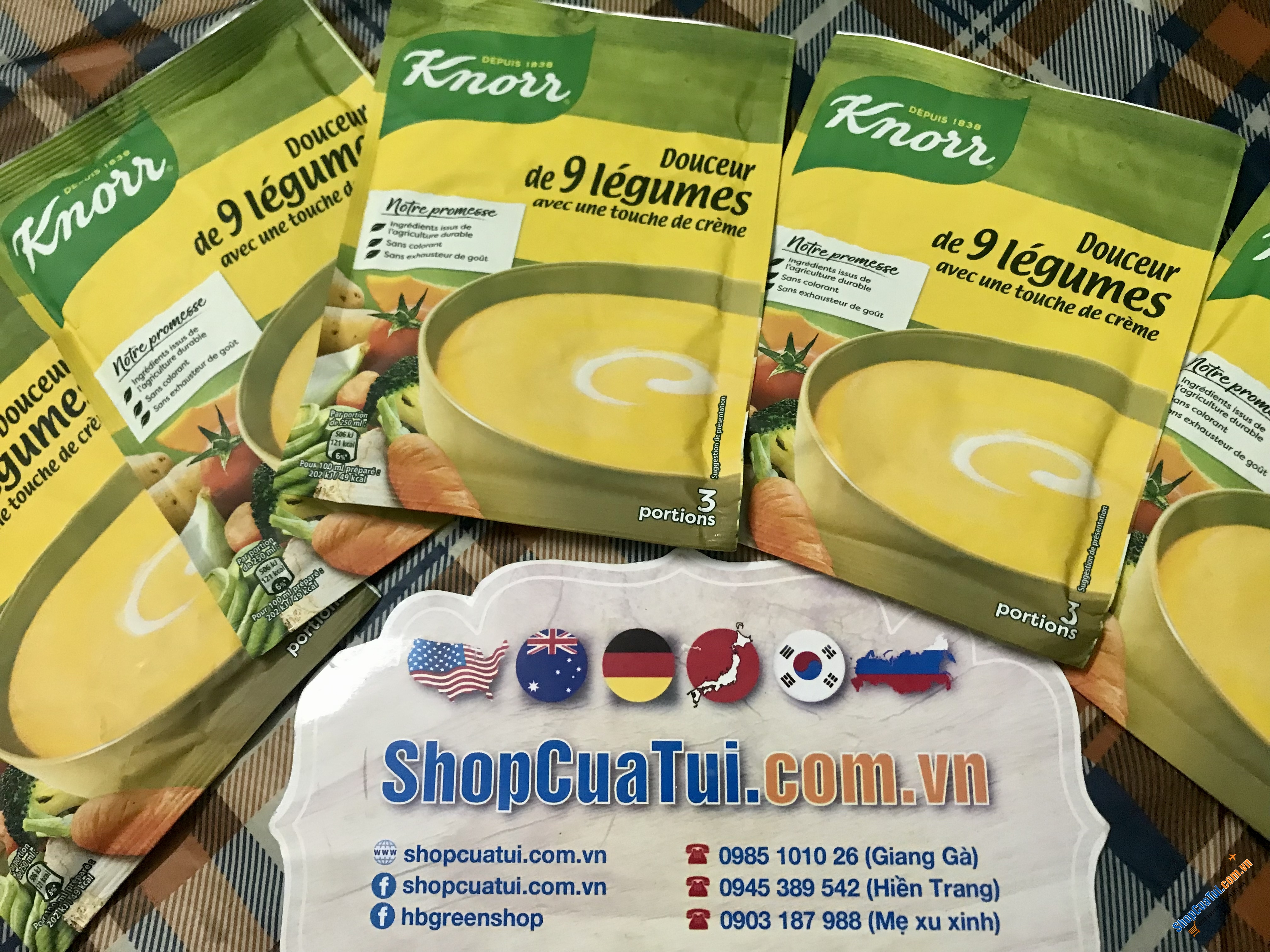 Gói súp Knorr mang đậm vị Châu Âu cho 3 khẩu phần ăn 84g ( 0,75 lít)