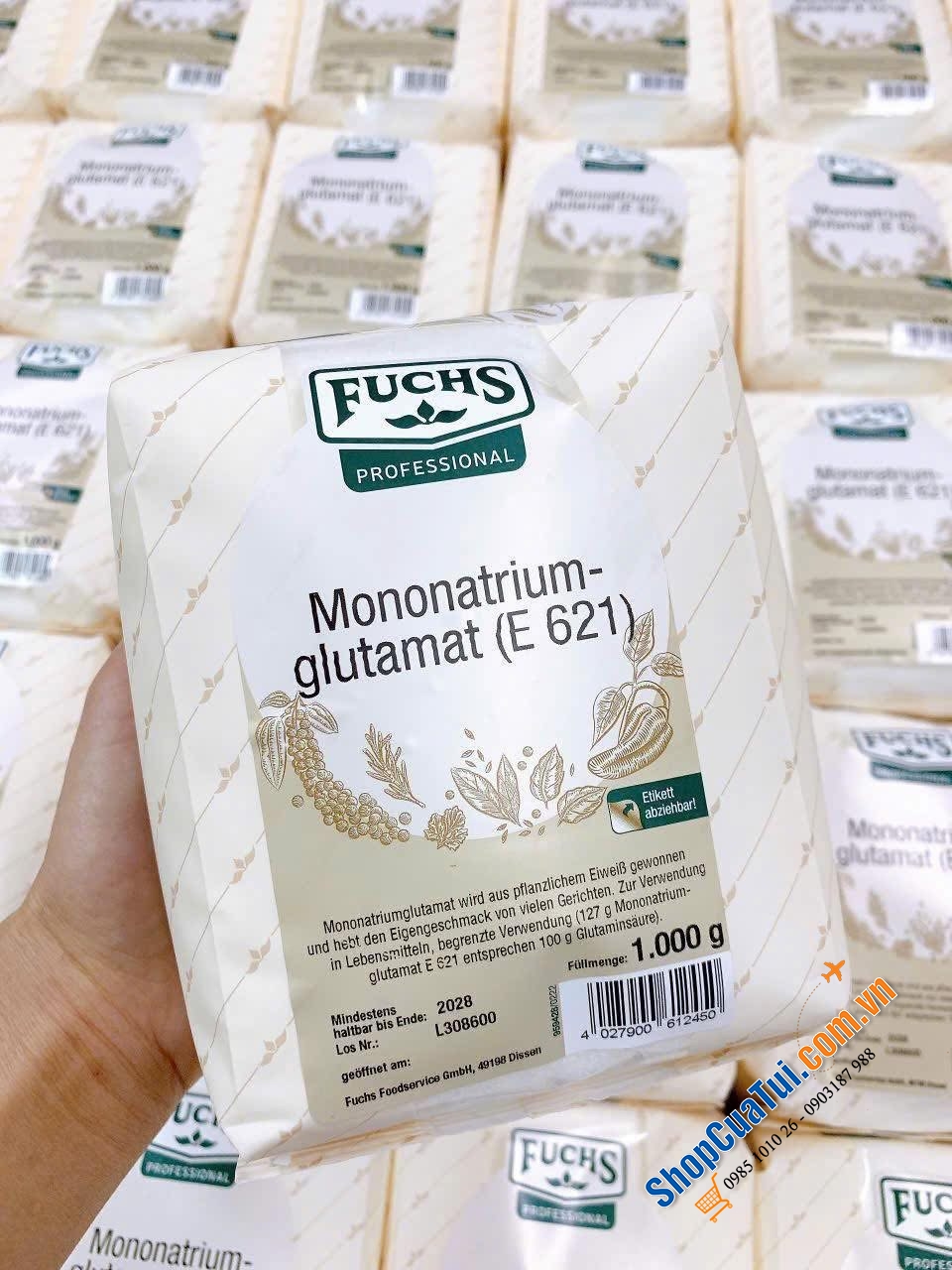 Mì chính Fuchs Professional Mononatrium - glutamat 1 Kg hàng Đức