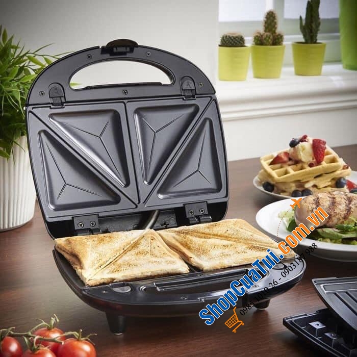 MÁY VONSHEF 3 in 1: NƯỚNG THỊT, KẸP SANDWICH, LÀM BÁNH WAFFEL