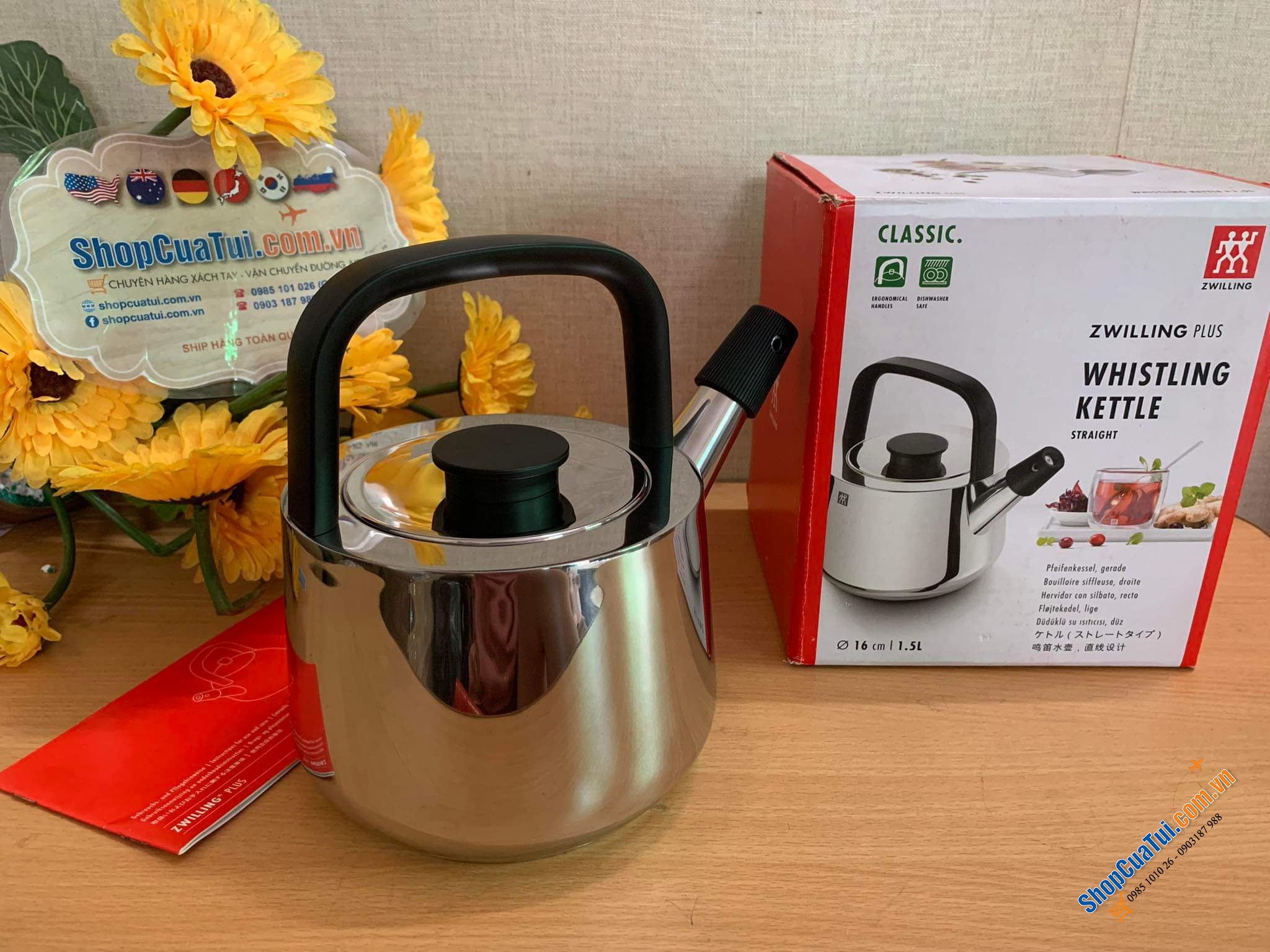 Ấm đun từ thổi sáo ZWILLING Plus 16cm 1,5L - ẤM ĐUN NƯỚC BẾP TỪ THỔI SÁO ZWILLING PLUS 1,5L