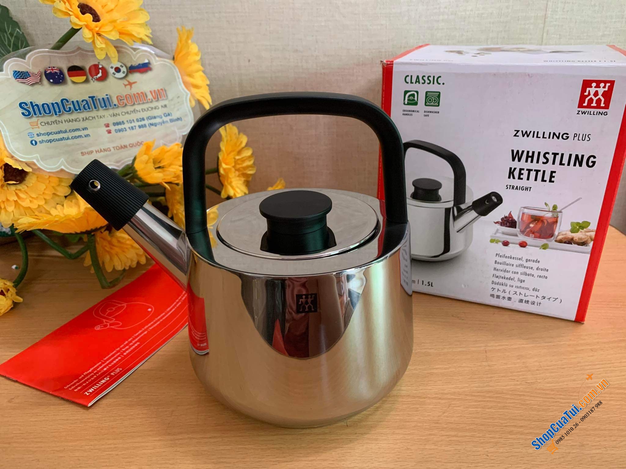 Ấm đun từ thổi sáo ZWILLING Plus 16cm 1,5L - ẤM ĐUN NƯỚC BẾP TỪ THỔI SÁO ZWILLING PLUS 1,5L