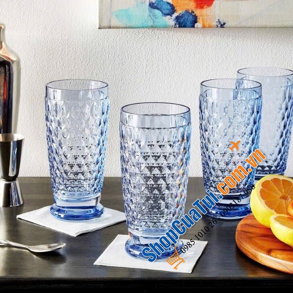 SET 4 CỐC VILLEROY & BOCH BOSTON 400ml Màu Xanh Lá - Made in Germany