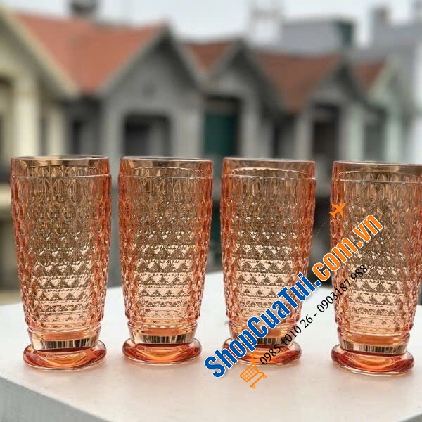 SET 4 CỐC VILLEROY & BOCH BOSTON 400ml Màu Xanh Lá - Made in Germany