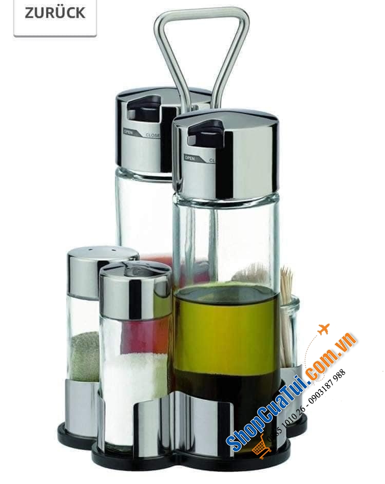 BỘ HŨ ĐỰNG GIA VỊ 5 MÓN - TESCOMA.