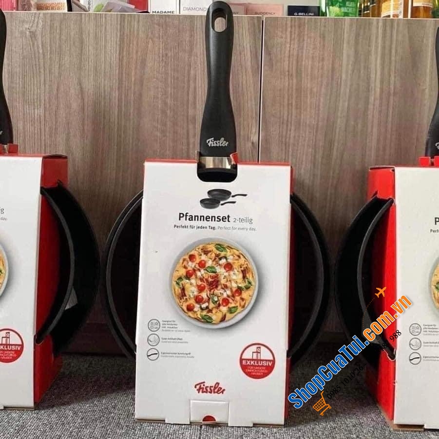Set đôi Chảo rán Fissler Cenit  24cm & 28 cm.