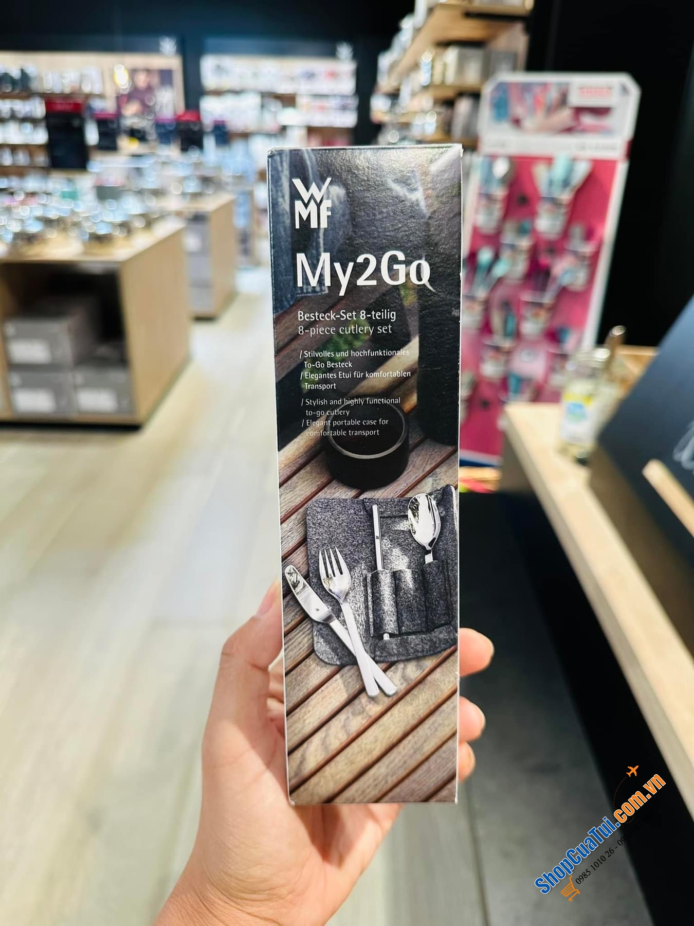 Bộ dao, thìa, dĩa, ống hút WMF Besteck-Set 8 món MY2GO.