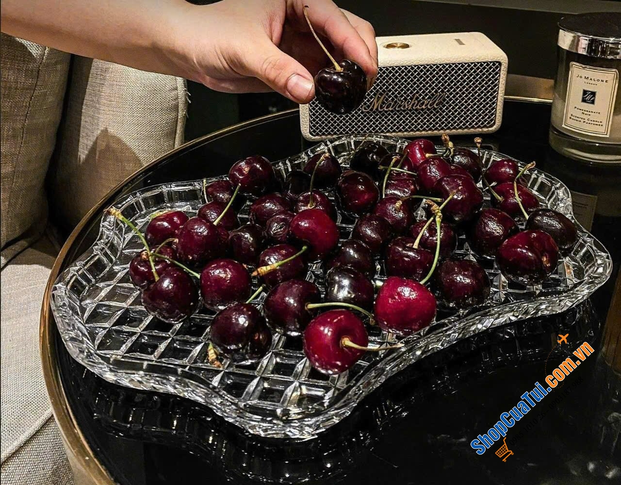 Đĩa pha lê Bohemia Crystal Diamond Cut 30.5cm - Đĩa pha lê Bohemia mẫu mới 2023 - phù hợp cho nhiều nhu cầu: Để cốc, trái cây, đồ ăn tráng miệng, bày rau củ salad…