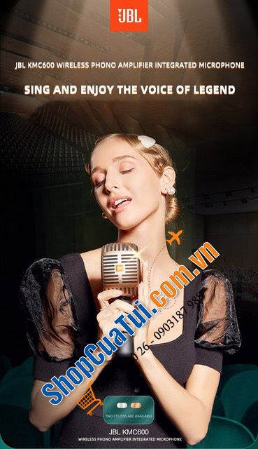 LOA MIC KARAOKE 2IN1 JBO - đầu kim loại sang trọng, chất âm trong trẻo, cực đỉnh với công suất lên tới 12W