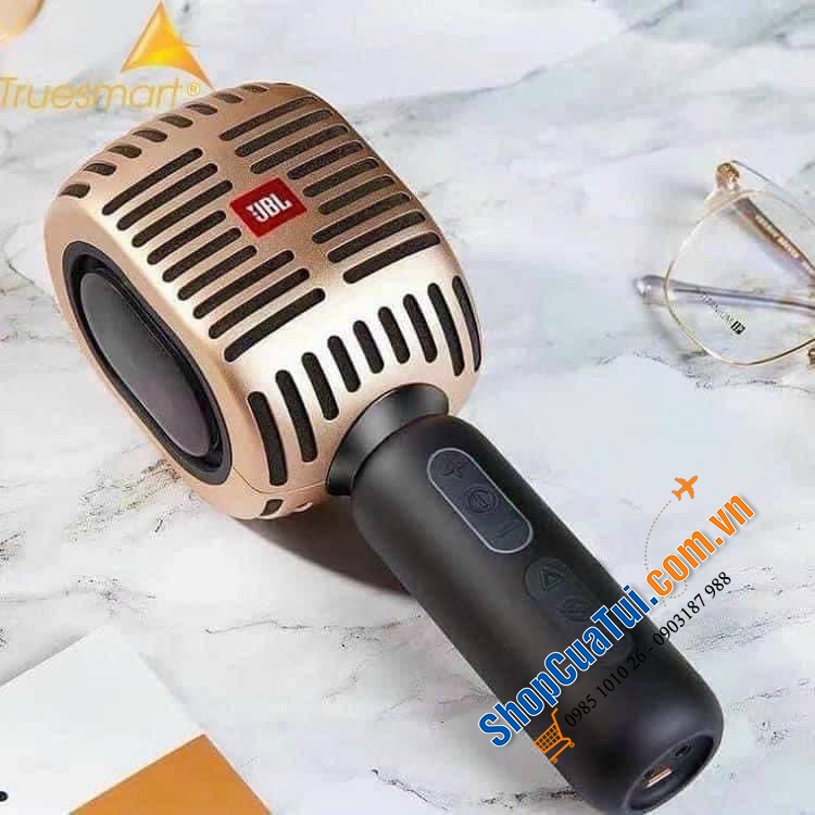 LOA MIC KARAOKE 2IN1 JBO - đầu kim loại sang trọng, chất âm trong trẻo, cực đỉnh với công suất lên tới 12W