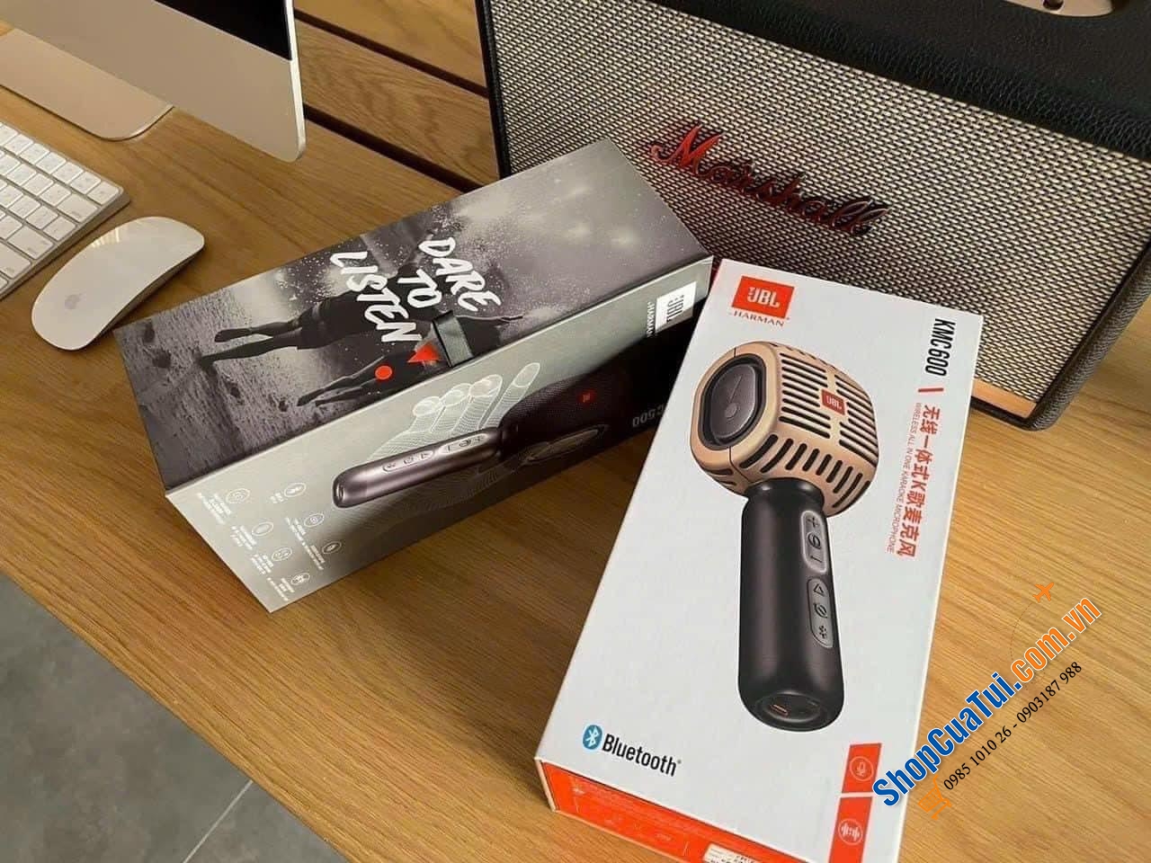 LOA MIC KARAOKE 2IN1 JBO - đầu kim loại sang trọng, chất âm trong trẻo, cực đỉnh với công suất lên tới 12W