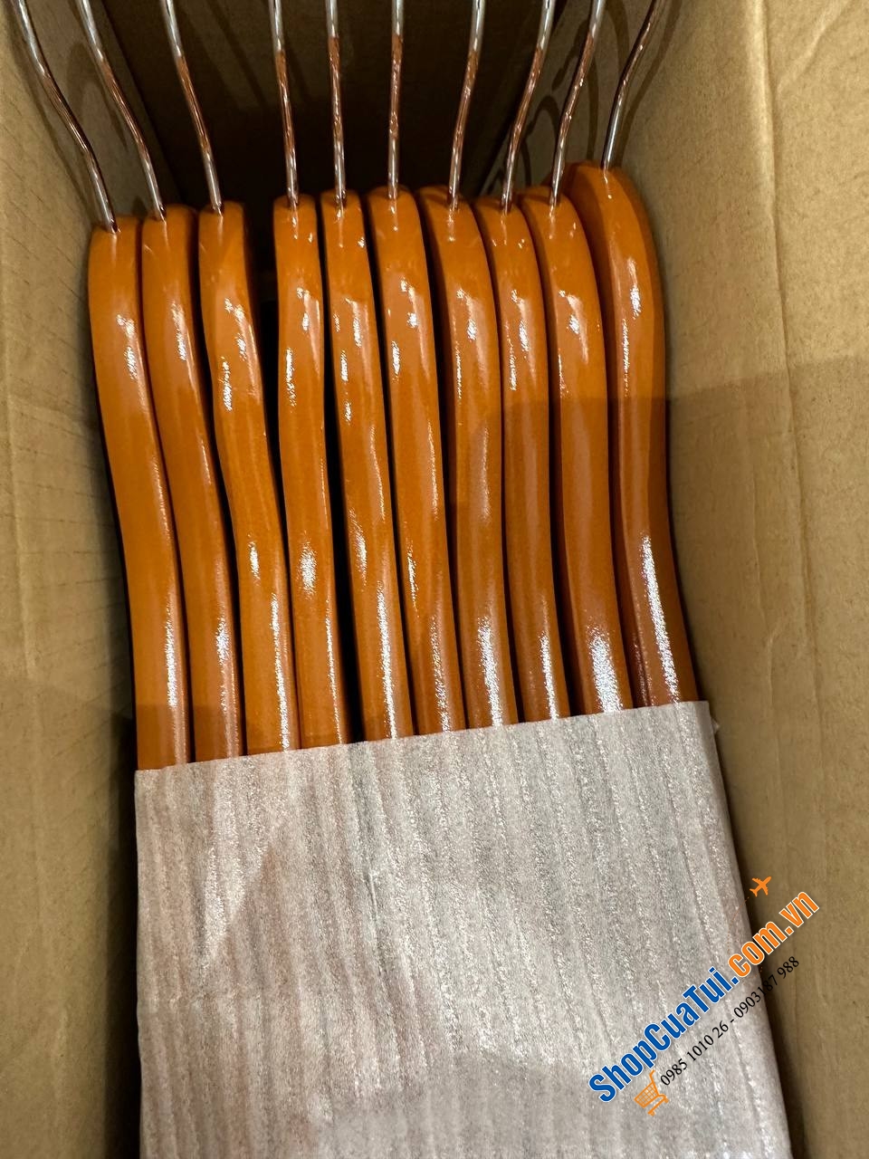 SET 20 MÓC TREO QUẦN ÁO SONGMICS THÍCH HỢP VỚI ÁO SƠ MI, ÁO KHOÁC, QUẦN TÂY, ÁO VEST BẰNG GỖ​ Màu nâu